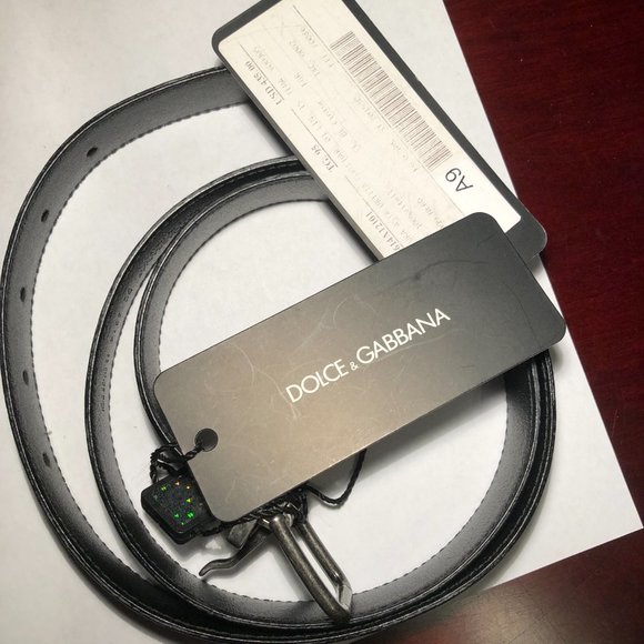 Dolce &Gabbana Lux leather belt with rolled buckle,original D&G box Brand New - Picture 4 of 13